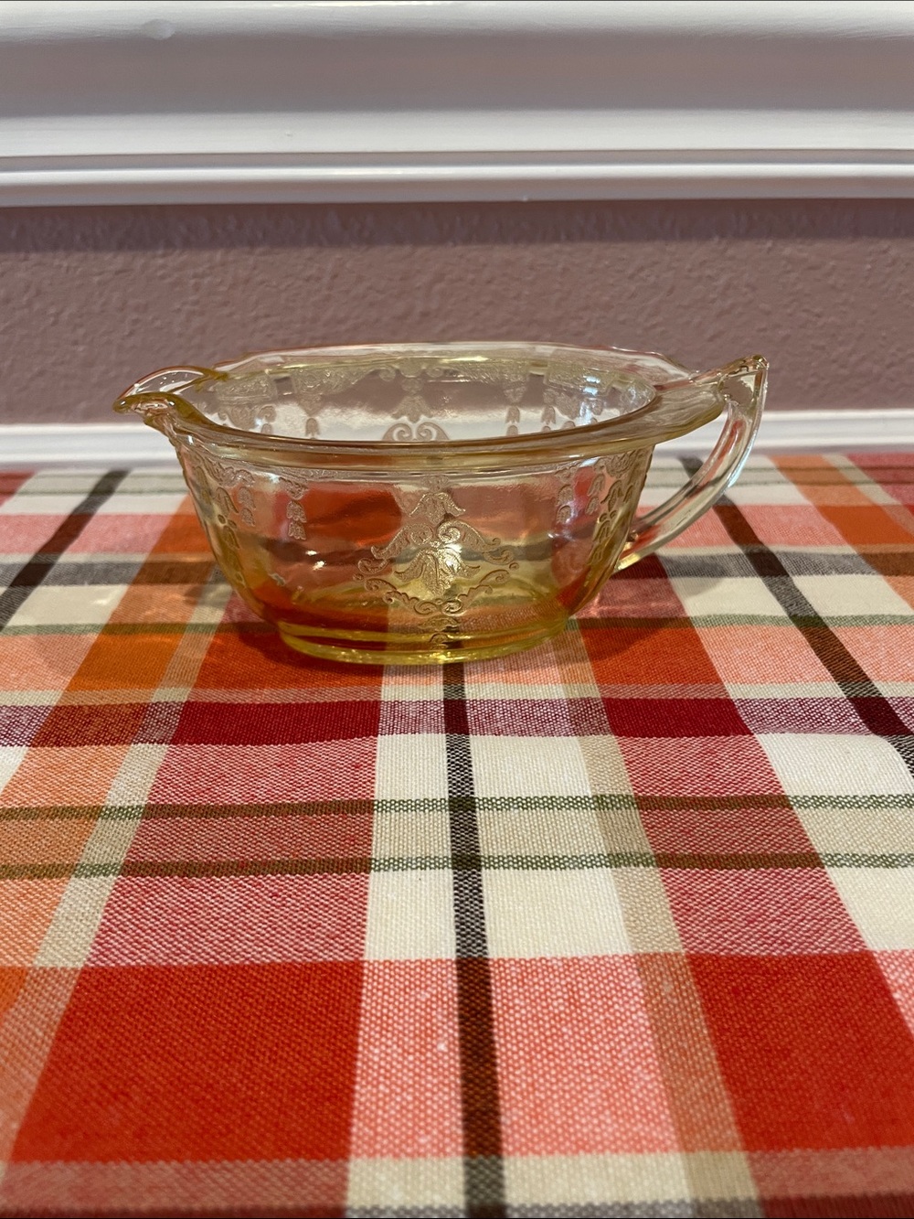 Vintage Anchor Hocking Creamer - Amber Tint